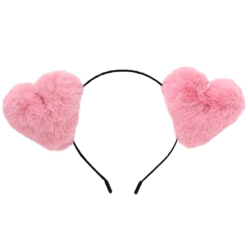 YPREWY Valentinstags-Herz-Stirnband für Damen und Mädchen, rutschfestes Plüsch-Stirnband, Make-up, Haarreif, süßes Herz, Musik, Festival, Hairhoop YPREWY Valentinstags-Herz-Stirnband für Damen und Mädchen, rutschfestes Plüsch-Stirnband, Make-up, Haarreif, süßes Herz, Musik, Festival, Hairhoop von YPREWY