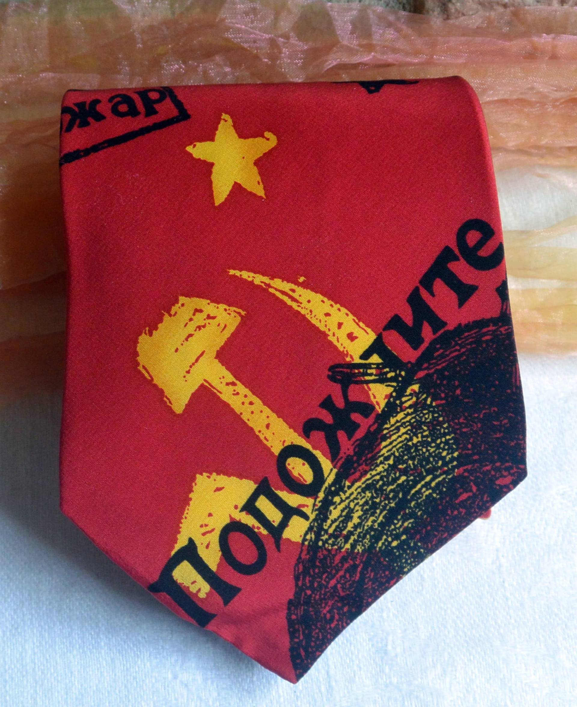 Beatles Herren Krawatte - Zurück in Der Udssr, 100% Seide, Vintage von YPSA