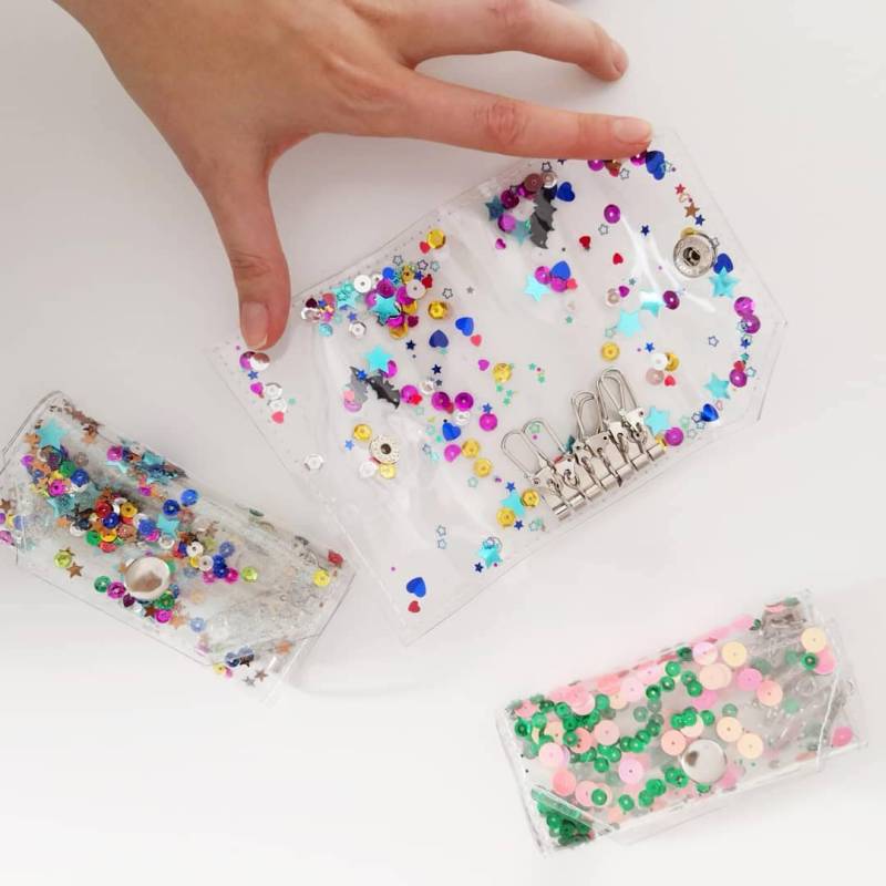 Bunt Glitzernde Schlüsseletui Schlüsseletui Im Retro-Look Der 90Er von YPSILONBAGS