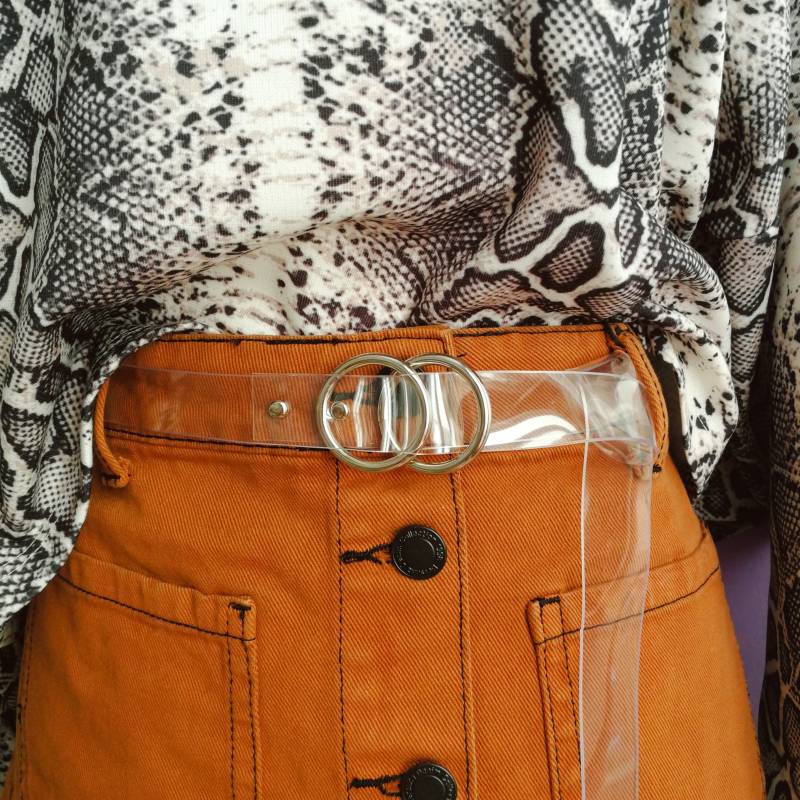 Klarer O Ring Gürtel Aus Vinyl 90Er Jahre Cyber Punk Vegan Accessoire von YPSILONBAGS