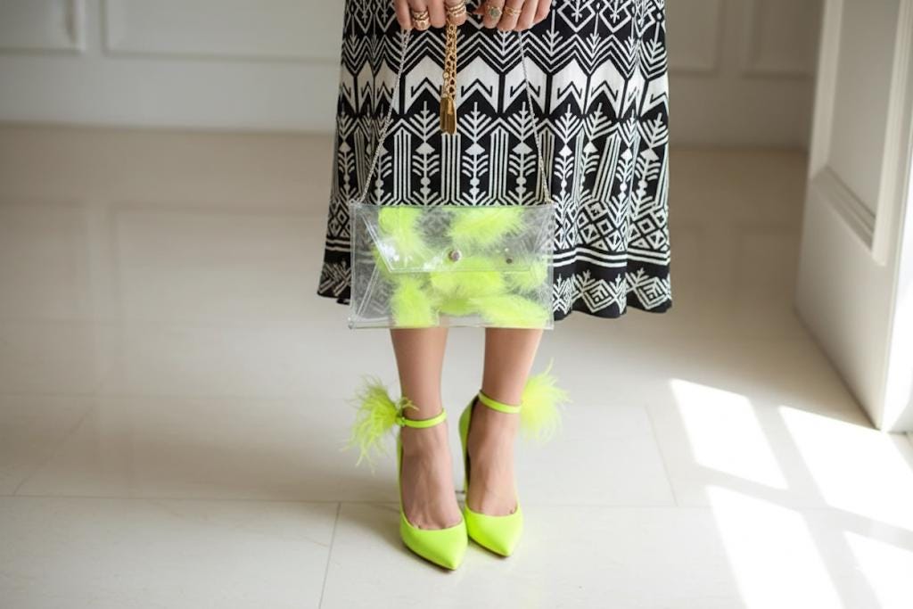 Przezroczysta Kopertwäge Neoowożóóta Kopertwerka Z Piórami von YPSILONBAGS