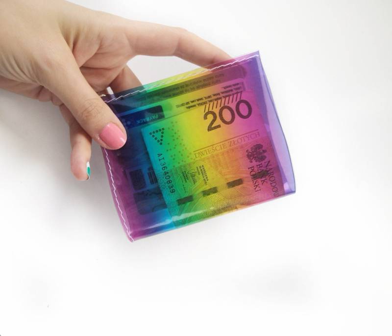 Regenbogen Farbverlauf Vinyl Kartenmappe Lgbtq Pride Vegan Taschenhülle von YPSILONBAGS