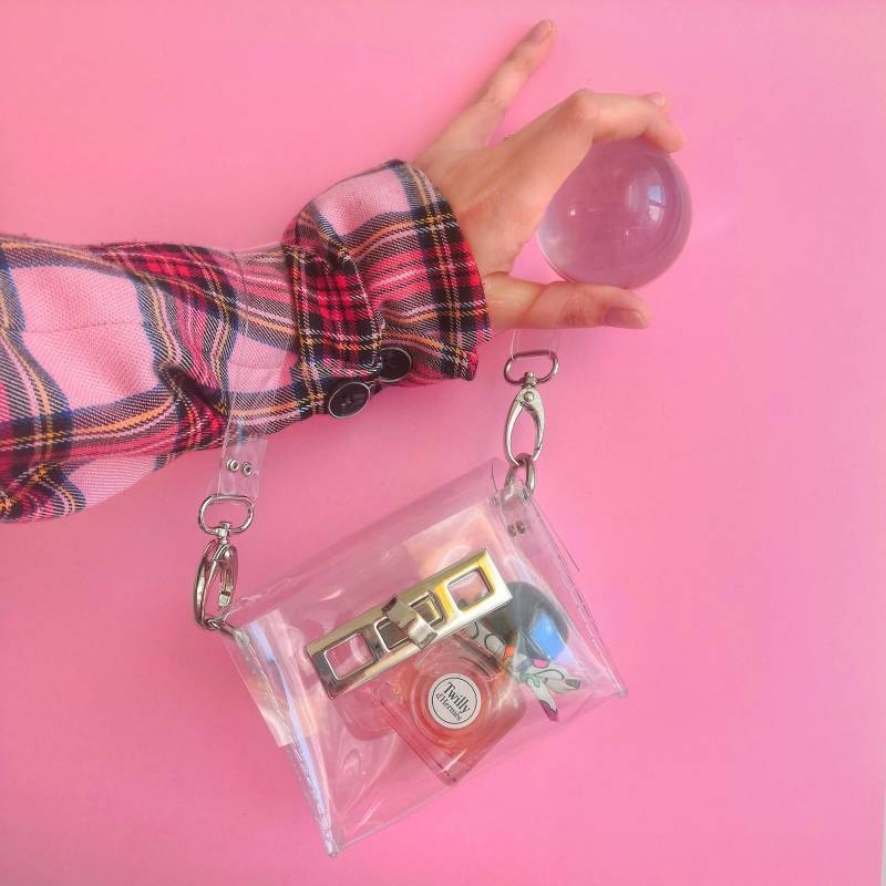 Winzige Pvc Tasche, Gadget Trendsetter Handtasche, Kleine Geldbörse, Klare Niedliche Transparente Mini Vinyl Mode, Nostalgie, Mode von YPSILONBAGS