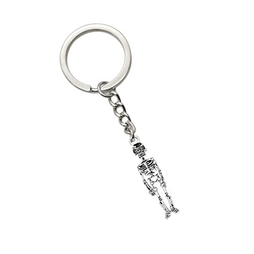YPWangShengRui Skelett Mann Schlüsselanhänger Legierung Personalisierter Schlüsselanhänger für Schlüssel Geldbörse Rucksack Handtasche Dekoration, Silber YPWangShengRui Skelett Mann Schlüsselanhänger Legierung Personalisierter Schlüsselanhänger für Schlüssel Geldbörse Rucksack Handtasche Dekoration, Silber von YPWangShengRui