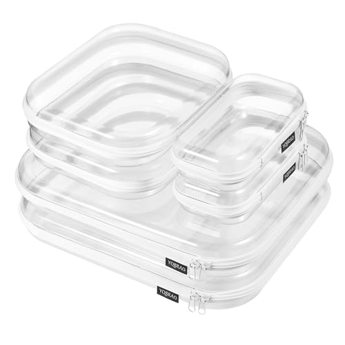 YQBRAO Transparente Hartschalen-Schutzhülle mit Reißverschluss, Reise-Kosmetiktasche, Kulturbeutel und Make-up-Koffer, Spielzeug-Aufbewahrungskörbe, Bleistift-Organizer-Tasche YQBRAO Transparente Hartschalen-Schutzhülle mit Reißverschluss, Reise-Kosmetiktasche, Kulturbeutel und Make-up-Koffer, Spielzeug-Aufbewahrungskörbe, Bleistift-Organizer-Tasche von YQBRAO