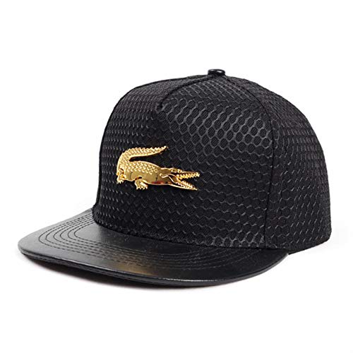 Metall Label Baseball Cap Krokodilleder Hut Männer und Frauen lässig Hip-Hop Rebound Hut Sonnenhut von YQHWLKJ