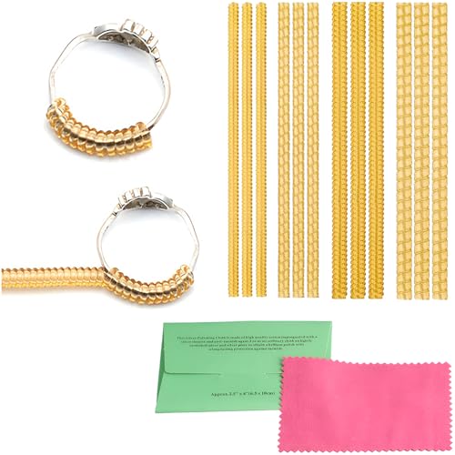 Kunststoff Gelb Klar 12 stück Ring Sizer Ringverkleinerer Unsichtbar Size Adjuster Verkleinerung Ringstopper Kit Ringeinlage Zum Ringverkleinerung Verkleinern Set für Alle Lose Ringe Frauen Männer Kunststoff Gelb Klar 12 stück Ring Sizer Ringverkleinerer Unsichtbar Size Adjuster Verkleinerung Ringstopper Kit Ringeinlage Zum Ringverkleinerung Verkleinern Set für Alle Lose Ringe Frauen Männer von YQNONEZ