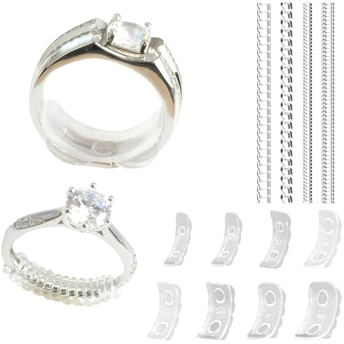 Kunststoff Klar 1 Set Ring Sizer Adjuster Spiralförmige Ringgrößenversteller Verkleinerung Unsichtbar Kit Enger Machen Ringstopper Rings Kleiner Verkleinerer für Alle Lose Ringe Frauen Männer (A Stil) Kunststoff Klar 1 Set Ring Sizer Adjuster Spiralförmige Ringgrößenversteller Verkleinerung Unsichtbar Kit Enger Machen Ringstopper Rings Kleiner Verkleinerer für Alle Lose Ringe Frauen Männer (A Stil) von YQNONEZ