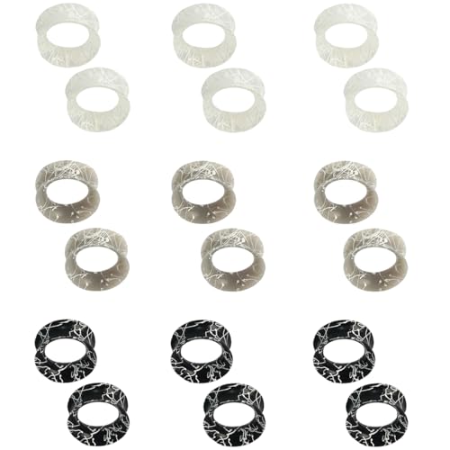 Silikon Durchsichtig/Ggrau/Schwarz 9 Paar Flexible Ohr Skin Tunnel Double Flared Ohrringe Hypoallergen Dünn Gauges Kit Piercing Schmuck Set Ohrpiercing Tuneles De Oreja Para Hombre Männer Frauen von YQNONEZ