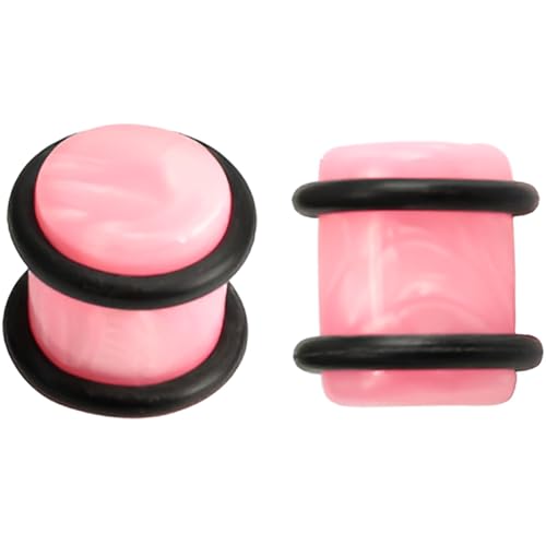 YQNONEZ Acryl Rosa 1 Paar Ohr Solide Plugs mit O-Ring Gauges Expander Kunststoff Plug Hypoallergen Body Piercing Schmuck Ohrpiercing Tuneles De Oreja Para Hombre Männer Frauen 2.5 mm YQNONEZ Acryl Rosa 1 Paar Ohr Solide Plugs mit O-Ring Gauges Expander Kunststoff Plug Hypoallergen Body Piercing Schmuck Ohrpiercing Tuneles De Oreja Para Hombre Männer Frauen 2.5 mm von YQNONEZ