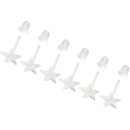 YQNONEZ Kunststoff 6 stk Clear Pentagramm Piercing Retainers 6 stk Klein Ohrring Verschluss Ohrpiercings Stecker Hypoallergene Ohrringe Stud Set Ohrstecker Bars Kit Earrings Schmuck für Damen Herren YQNONEZ Kunststoff 6 stk Clear Pentagramm Piercing Retainers 6 stk Klein Ohrring Verschluss Ohrpiercings Stecker Hypoallergene Ohrringe Stud Set Ohrstecker Bars Kit Earrings Schmuck für Damen Herren von YQNONEZ