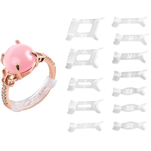 YQNONEZ Kunststoff Klar 12 stück Ring Sizer Adjuster Ringgrößenversteller Ringverkleinerer Verkleinerung Unsichtbar Kit Kleiner Enger Machen Ringstopper Verkleinerer für Alle Lose Ringe Frauen Männer YQNONEZ Kunststoff Klar 12 stück Ring Sizer Adjuster Ringgrößenversteller Ringverkleinerer Verkleinerung Unsichtbar Kit Kleiner Enger Machen Ringstopper Verkleinerer für Alle Lose Ringe Frauen Männer von YQNONEZ