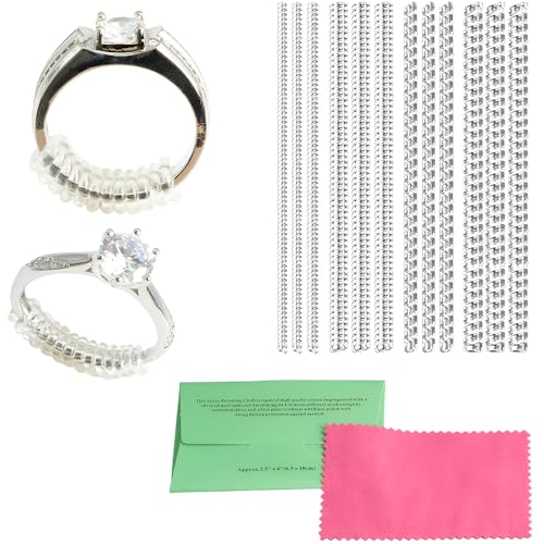 YQNONEZ Kunststoff Klar 12 stück Ring Sizer Ringverkleinerer Unsichtbar Size Adjuster Verkleinerung Ringstopper Kit Ringeinlage Zum Verkleinern Ringverkleinerung Set für Alle Lose Ringe Frauen Männer YQNONEZ Kunststoff Klar 12 stück Ring Sizer Ringverkleinerer Unsichtbar Size Adjuster Verkleinerung Ringstopper Kit Ringeinlage Zum Verkleinern Ringverkleinerung Set für Alle Lose Ringe Frauen Männer von YQNONEZ