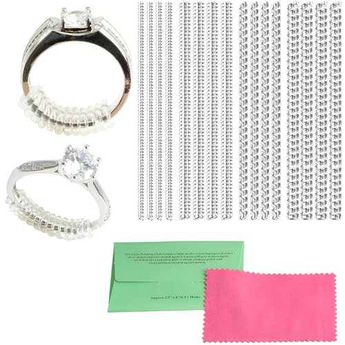 YQNONEZ Kunststoff Klar 16 stück Ring Sizer Ringverkleinerer Unsichtbar Size Adjuster Verkleinerung Ringstopper Kit Ringeinlage Zum Verkleinern Ringverkleinerung Set für Alle Lose Ringe Frauen Männer YQNONEZ Kunststoff Klar 16 stück Ring Sizer Ringverkleinerer Unsichtbar Size Adjuster Verkleinerung Ringstopper Kit Ringeinlage Zum Verkleinern Ringverkleinerung Set für Alle Lose Ringe Frauen Männer von YQNONEZ