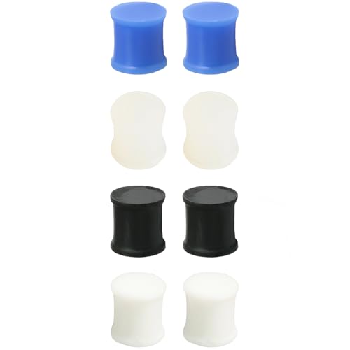 YQNONEZ Silikon Blau/Transparent/Weiß/Schwarz 4 Paar Flexible Ohr Plugs Hypoallergen Gauges Expanders Set Ohrpiercing Piercing Schmuck Tuneles Männer Frauen 48 mm YQNONEZ Silikon Blau/Transparent/Weiß/Schwarz 4 Paar Flexible Ohr Plugs Hypoallergen Gauges Expanders Set Ohrpiercing Piercing Schmuck Tuneles Männer Frauen 48 mm von YQNONEZ
