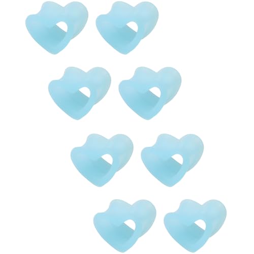 YQNONEZ Silikon Blau Hohles Herz 4 Paar Flexible Ohr Skin Tunnel Dünn Double Flared Gauges Kit Hypoallergen Piercing Schmuck Set Ohrpiercing Männer Frauen Tuneles De Oreja Para Hombre 16 mm(5/8") von YQNONEZ