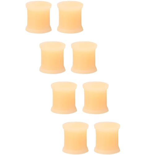 YQNONEZ Silikon Fleischfarbe 4 Paar Flexible Ohr Solide Plugs Hypoallergen Gauges Expander Double Flared Ohrpiercing Set Piercing Schmuck Tuneles De Oreja Para Hombre Männer Frauen 40 mm von YQNONEZ