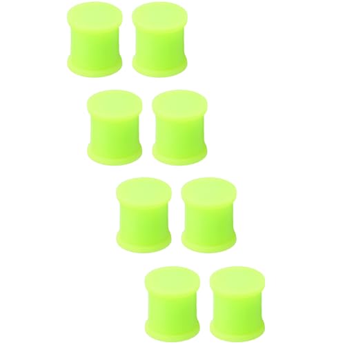 YQNONEZ Silikon Fluoreszierendes Grün 4 Paar Flexible Ohr Solide Plugs Hypoallergen Gauges Expander Double Flared Ohrpiercing Set Piercing Schmuck Tuneles De Oreja Para Hombre Männer Frauen 38 mm von YQNONEZ