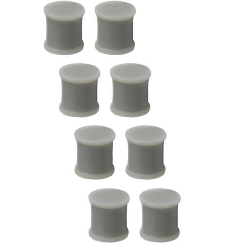YQNONEZ Silikon Grau 4 Paar Flexible Ohr Solide Plugs Hypoallergen Gauges Expander Double Flared Ohrpiercing Set Piercing Schmuck Tuneles De Oreja Para Hombre Männer Frauen 24 mm von YQNONEZ