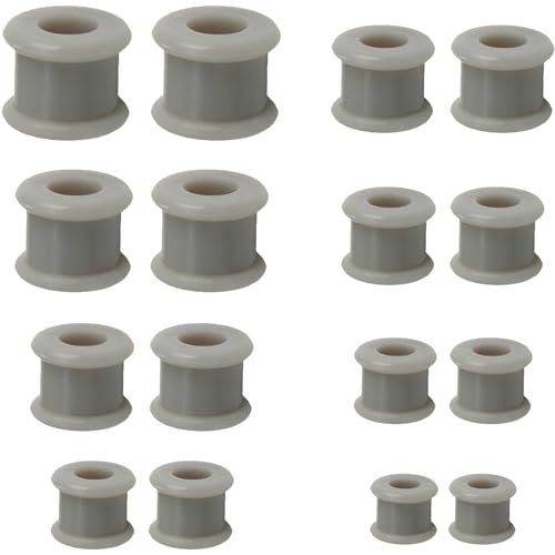 YQNONEZ Silikon Grau 8 Paar Double Saddles Ohr Flesh Tunnels Dickes Gauges Set Hypoallergen Body Piercing Schmuck Ohrpiercing Kit Flexible Tuneles De Oreja Para Hombre Männer Frauen 6-20 MM von YQNONEZ