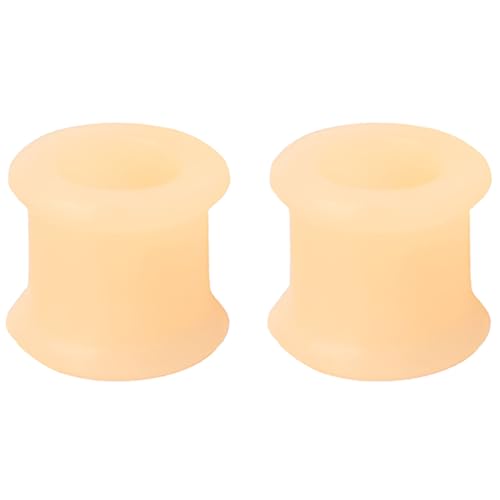 YQNONEZ Silikon Hautfarbe 1 Paar Double Saddles Ohr Flesh Tunnels Dickes Gauges Tunnel Hypoallergen Body Piercing Schmuck Ohrpiercing Flexible Tuneles De Oreja Para Hombre Männer Frauen 4 mm(6 G) von YQNONEZ