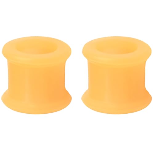 YQNONEZ Silikon Orange 1 Paar Double Saddles Ohr Flesh Tunnels Dickes Gauges Tunnel Hypoallergen Body Piercing Schmuck Ohrpiercing Flexible Tuneles De Oreja Para Hombre Männer Frauen 48 mm von YQNONEZ