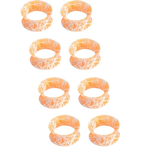 YQNONEZ Silikon Orange 4 Paar Flexible Ohr Skin Tunnel Double Flared Ohrringe Hypoallergen Dünn Gauges Kit Piercing Schmuck Set Ohrpiercing Tuneles De Oreja Para Hombre Männer Frauen 5 mm(4 G) von YQNONEZ