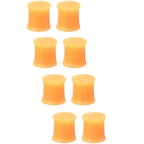 YQNONEZ Silikon Orange 4 Paar Flexible Ohr Solide Plugs Hypoallergen Gauges Expander Double Flared Ohrpiercing Set Piercing Schmuck Tuneles De Oreja Para Hombre Männer Frauen 40 mm von YQNONEZ