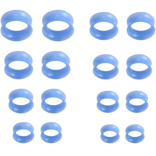 YQNONEZ Silikon Perlglanz Blau 8 Paar Double Flared Ohr Tunnels Hypoallergen Gauges Weich Piercing Schmuck Set Dünn Tunnel Soft Ohrpiercing Kit Tuneles De Oreja Para Hombre Männer Frauen 6-20 MM YQNONEZ Silikon Perlglanz Blau 8 Paar Double Flared Ohr Tunnels Hypoallergen Gauges Weich Piercing Schmuck Set Dünn Tunnel Soft Ohrpiercing Kit Tuneles De Oreja Para Hombre Männer Frauen 6-20 MM von YQNONEZ