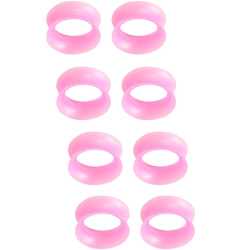 YQNONEZ Silikon Perlglanz Lila 4 Paar Double Flared Ohr Tunnels Hypoallergen Gauges Weich Piercing Schmuck Set Dünn Tunnel Ohrpiercing Kit Tuneles De Oreja Para Hombre Männer Frauen 16 mm(5/8") von YQNONEZ
