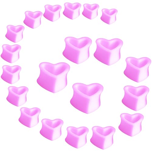 YQNONEZ Silikon Rosa Hohles Herz 10 Paar Flexible Ohr Tunnel Dünn Double Flared Gauges Kit Hypoallergen Ohrringe Piercing Schmuck Set Ohrpiercing Männer Frauen Tuneles De Oreja Para Hombre 6-25 MM YQNONEZ Silikon Rosa Hohles Herz 10 Paar Flexible Ohr Tunnel Dünn Double Flared Gauges Kit Hypoallergen Ohrringe Piercing Schmuck Set Ohrpiercing Männer Frauen Tuneles De Oreja Para Hombre 6-25 MM von YQNONEZ