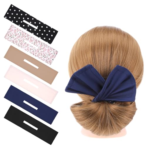 Haarknotenmacher, Dutt-Maker für faule Haare, einfacher Dutt-Maker für Damen und Mädchen, langes Haar, dickes dünnes Haar, 6 Stück von YQQYG