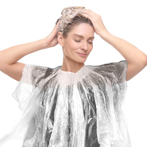 YQQYG 10 Stück Frisierumhang Einweg-Haarfärbeumhänge 100 x 100 cm Wasserdichte Haarfärbeumhänge, Friseurumhang, Salonumhänge, Haarfärbe und Styling Lätzchen, Friseurumhang Einweg von YQQYG