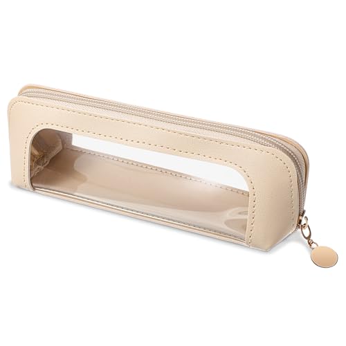 YQQYG Make-up-Pinseltasche, transparente Make-up-Tasche, Reise-Make-up-Pinselhalter, Kulturbeutel mit Reißverschluss, Make-up-Tasche, Geldbörsen-Organizer für Damen, Weiss/opulenter Garten, Für Reisen von YQQYG