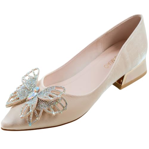YQRUIMIAO Damen-Pumps, geschlossener Zehenbereich, klobige Absätze für Frauen, bequeme Arbeitspumps, Schuhe, spitzer Zehenbereich, Strasskleid, Hochzeitspumpen für Frauen, Z/Apricot, 42 EU YQRUIMIAO Damen-Pumps, geschlossener Zehenbereich, klobige Absätze für Frauen, bequeme Arbeitspumps, Schuhe, spitzer Zehenbereich, Strasskleid, Hochzeitspumpen für Frauen, Z/Apricot, 42 EU von YQRUIMIAO