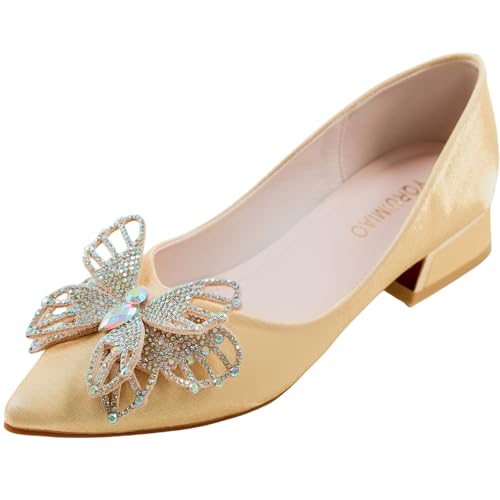 YQRUIMIAO Damen-Pumps, geschlossener Zehenbereich, klobige Absätze für Frauen, bequeme Arbeitspumps, Schuhe, spitzer Zehenbereich, Strasskleid, Hochzeitspumpen für Frauen, Z/Gold, 42 EU YQRUIMIAO Damen-Pumps, geschlossener Zehenbereich, klobige Absätze für Frauen, bequeme Arbeitspumps, Schuhe, spitzer Zehenbereich, Strasskleid, Hochzeitspumpen für Frauen, Z/Gold, 42 EU von YQRUIMIAO