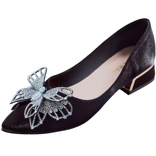 YQRUIMIAO Damen-Pumps, geschlossener Zehenbereich, klobige Absätze für Frauen, bequeme Arbeitspumps, Schuhe, spitzer Zehenbereich, Strasskleid, Hochzeitspumpen für Frauen, Z/Schwarz, 38 EU YQRUIMIAO Damen-Pumps, geschlossener Zehenbereich, klobige Absätze für Frauen, bequeme Arbeitspumps, Schuhe, spitzer Zehenbereich, Strasskleid, Hochzeitspumpen für Frauen, Z/Schwarz, 38 EU von YQRUIMIAO