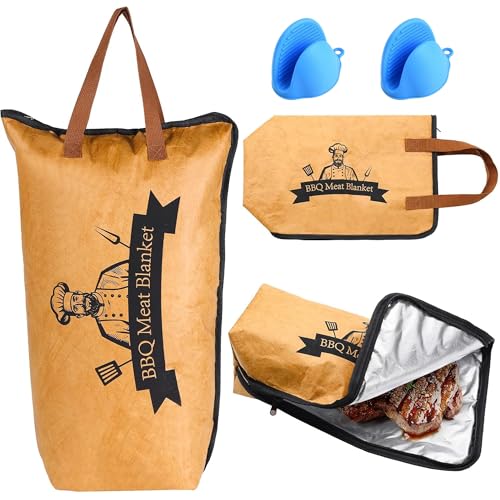 YQSZWJ Premium isolierte Grilltasche, 72 Stunden Kalt-/Warmhaltung, faltbares Grill-Geschenk-Set für Männer und Frauen, fünfschichtige isolierte Grill-Fleischdecke – das ultimative Geschenk für von YQSZWJ