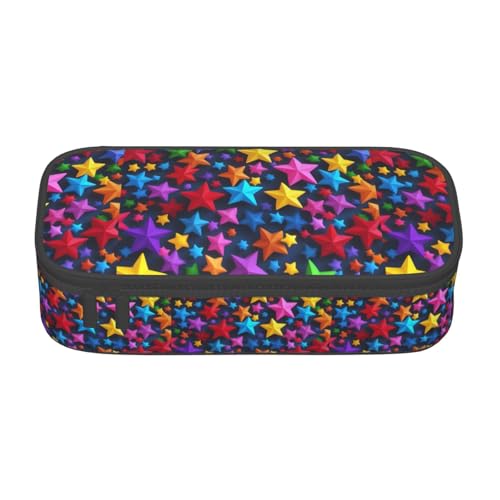 YQTGBCED Federmäppchen mit großem Fassungsvermögen, mit Organizer, Oxford-Stoffmaterial, mehrere Fächer, Schwarz , Einheitsgröße, Kosmetiktasche von YQTGBCED