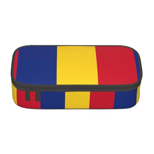 YQTGBCED Federmäppchen mit großem Fassungsvermögen und Organizer, Oxford-Stoffmaterial, mehrere Fächer, Schwarz , Einheitsgröße, Kosmetiktasche von YQTGBCED