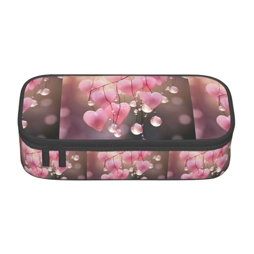 YQTGBCED Stifteetui mit großem Fassungsvermögen, mit Organizer, Oxford-Gewebe, mehrere Fächer, Rot, Schwarz , Einheitsgröße, Kosmetiktasche von YQTGBCED