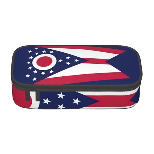 YQTGBCED Stifteetui mit großem Fassungsvermögen und Organizer, Oxford-Stoffmaterial, mehrere Fächer, Schwarz , Einheitsgröße, Kosmetiktasche von YQTGBCED