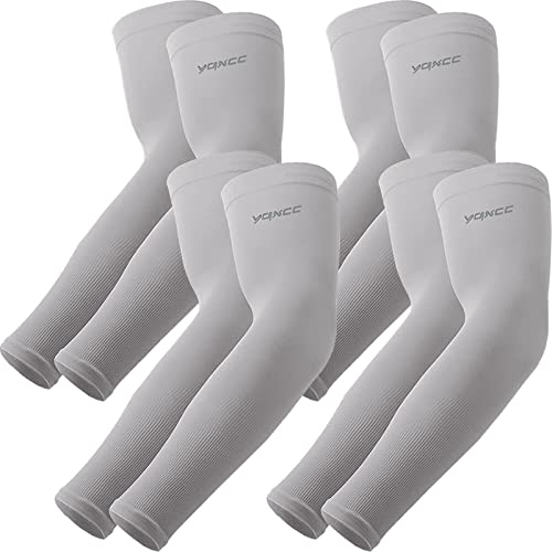 YQXCC 4 Paare Kühlung UV-Schutz Ärmlinge, UPF 50+ Arm Sleeves Tattoo Cover für Frauen Männer Radsport Golf Radfahren von YQXCC