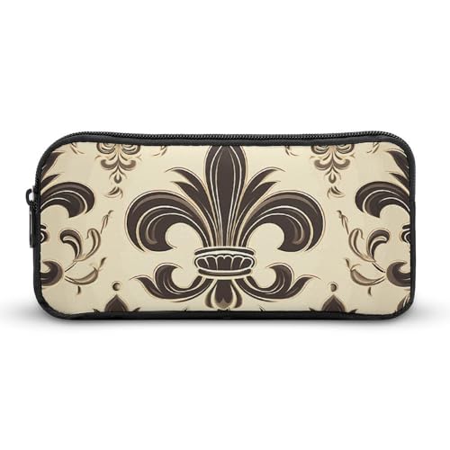 YQYBF Federmäppchen mit großem Fassungsvermögen, Fleur-de-Lis und Mantelarme, Ritter, niedlicher Reißverschluss, Kosmetiktasche, Aufbewahrungstasche für Damen und Herren, Stil:, 22*12*5cm YQYBF Federmäppchen mit großem Fassungsvermögen, Fleur-de-Lis und Mantelarme, Ritter, niedlicher Reißverschluss, Kosmetiktasche, Aufbewahrungstasche für Damen und Herren, Stil:, 22*12*5cm von YQYBF