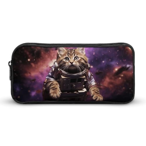 YQYBF Federmäppchen mit großem Fassungsvermögen, Motiv: Katze im Weltraum, niedlicher Reißverschluss, Kosmetiktasche, Aufbewahrungstasche für Damen und Herren, Stil:, 22*12*5cm YQYBF Federmäppchen mit großem Fassungsvermögen, Motiv: Katze im Weltraum, niedlicher Reißverschluss, Kosmetiktasche, Aufbewahrungstasche für Damen und Herren, Stil:, 22*12*5cm von YQYBF