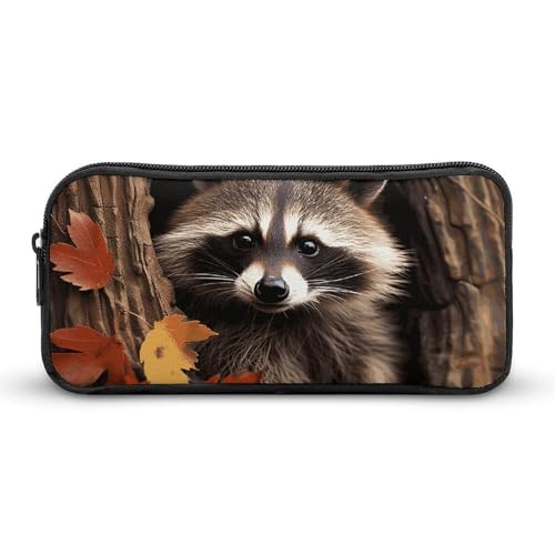YQYBF Federmäppchen mit großem Fassungsvermögen, Waschbär im Baumloch, Stifteetui, niedlicher Reißverschluss, Kosmetiktasche, Aufbewahrungstasche für Damen und Herren, Stil:, 22*12*5cm YQYBF Federmäppchen mit großem Fassungsvermögen, Waschbär im Baumloch, Stifteetui, niedlicher Reißverschluss, Kosmetiktasche, Aufbewahrungstasche für Damen und Herren, Stil:, 22*12*5cm von YQYBF