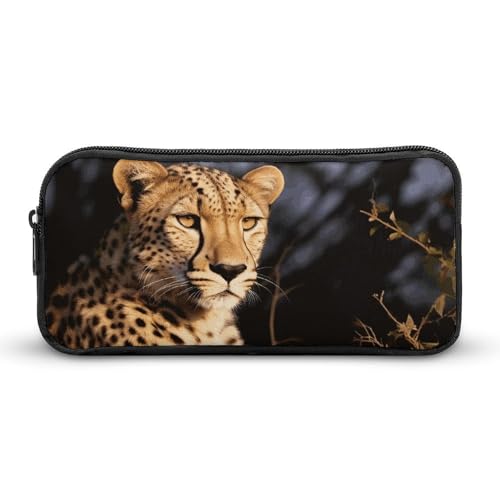 YQYBF Federmäppchen mit großem Fassungsvermögen, Wildtier-Leopardenmuster, niedlicher Reißverschluss, Kosmetiktasche, Aufbewahrungstasche für Damen und Herren, Stil:, 22*12*5cm von YQYBF