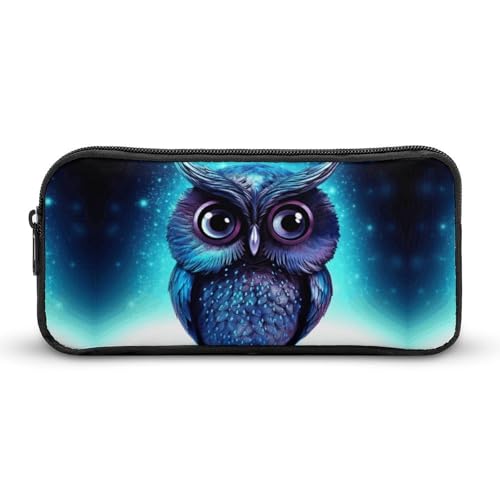 YQYBF Federmäppchen mit großem Fassungsvermögen, blaue Eule, niedlicher Reißverschluss, Kosmetiktasche, Aufbewahrungstasche für Damen und Herren, Stil:, 22*12*5cm YQYBF Federmäppchen mit großem Fassungsvermögen, blaue Eule, niedlicher Reißverschluss, Kosmetiktasche, Aufbewahrungstasche für Damen und Herren, Stil:, 22*12*5cm von YQYBF