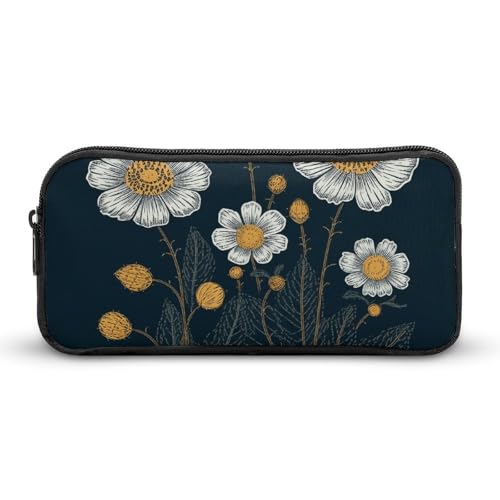 YQYBF Federmäppchen mit großem Fassungsvermögen, drei weiße Blumen, PNG-Stift, niedlicher Reißverschluss, Kosmetiktasche, Aufbewahrungstasche für Damen und Herren, Stil:, 22*12*5cm YQYBF Federmäppchen mit großem Fassungsvermögen, drei weiße Blumen, PNG-Stift, niedlicher Reißverschluss, Kosmetiktasche, Aufbewahrungstasche für Damen und Herren, Stil:, 22*12*5cm von YQYBF