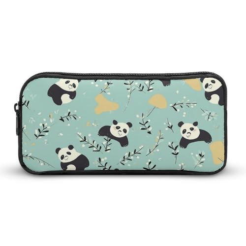YQYBF Federmäppchen mit großem Fassungsvermögen, niedlicher Pandas, niedlicher Reißverschluss, Kosmetiktasche, Aufbewahrungstasche für Damen und Herren, Stil:, 22*12*5cm von YQYBF